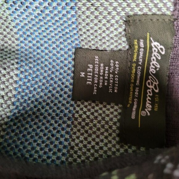 Vintage Eddie Bauer Cardigan Sweater Womens Size Medium P Zip Embroid. Snowflake - Picture 8 of 8